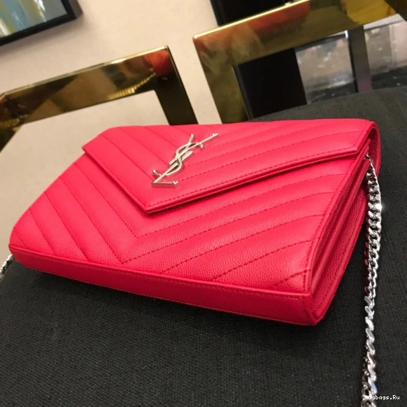 YSL CHAIN CASSANDRE MATELASSÉ WALLET 0710